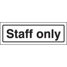 Staff Only - Clear Acrylic Visual Impact Sign with Stand-off Locators