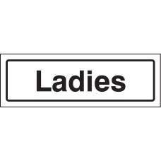 Ladies - Clear Acrylic Visual Impact Sign with Stand-off Locators