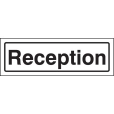 Reception - Clear Acrylic Visual Impact Sign with Stand-off Locators