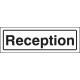 Reception - Clear Acrylic Visual Impact Sign with Stand-off Locators