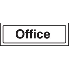 Office - Clear Acrylic Visual Impact Sign with Stand-off Locators