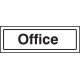 Office - Clear Acrylic Visual Impact Sign with Stand-off Locators