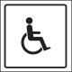 Disabled Symbol - Clear Acrylic Visual Impact Sign with Stand-off Locators