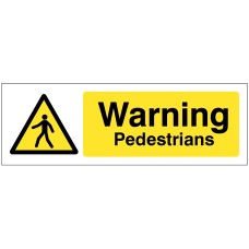 Warning - Pedestrians Warning - Pedestrians