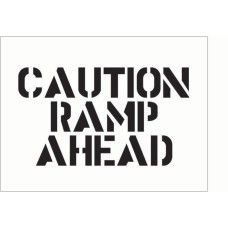Stencil - Caution - Ramp Ahead Stencil - Caution - Ramp Ahead
