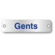 Gents - Aluminium Visual Impact Sign with Stand-off Locators