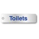 Toilets - Aluminium Visual Impact Sign with Stand-off Locators