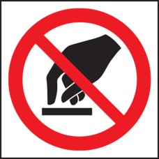 Do Not Touch Symbol (Roll of 100 Labels)