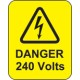Danger - 240 Volts - Labels