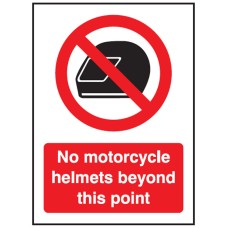 No Motorcycle Helmets Beyond this Point - Window Sticker