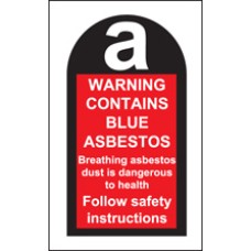 Contains Blue Asbestos (Roll of 100 Labels)