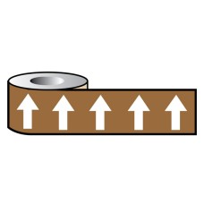 White Arrows On Brown - Pipeline ID Tape White Arrows On Brown - Pipeline ID Tape