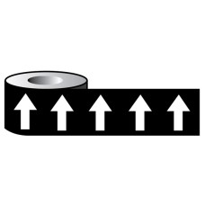 White Arrows On Black - Pipeline ID Tape White Arrows On Black - Pipeline ID Tape