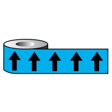 Black Arrows On Light Blue - Pipeline ID Tape Black Arrows On Light Blue - Pipeline ID Tape
