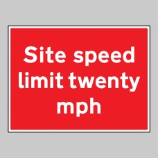 Site Speed Limit Twenty mph Site Speed Limit Twenty mph