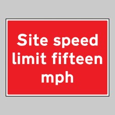 Site Speed Limit Fifteen mph Site Speed Limit Fifteen mph