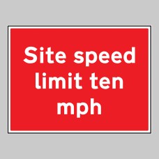 Site Speed Limit Ten mph Site Speed Limit Ten mph