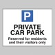 Private Car Park - Use of Residents and Visitors Only