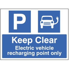 Keep Clear Electric Vehicle Recharging Point Only